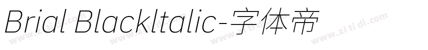 Brial Blackltalic字体转换